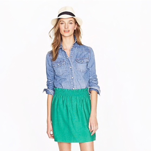 J. Crew Dresses & Skirts - JCrew navy crinkle city mini skirt